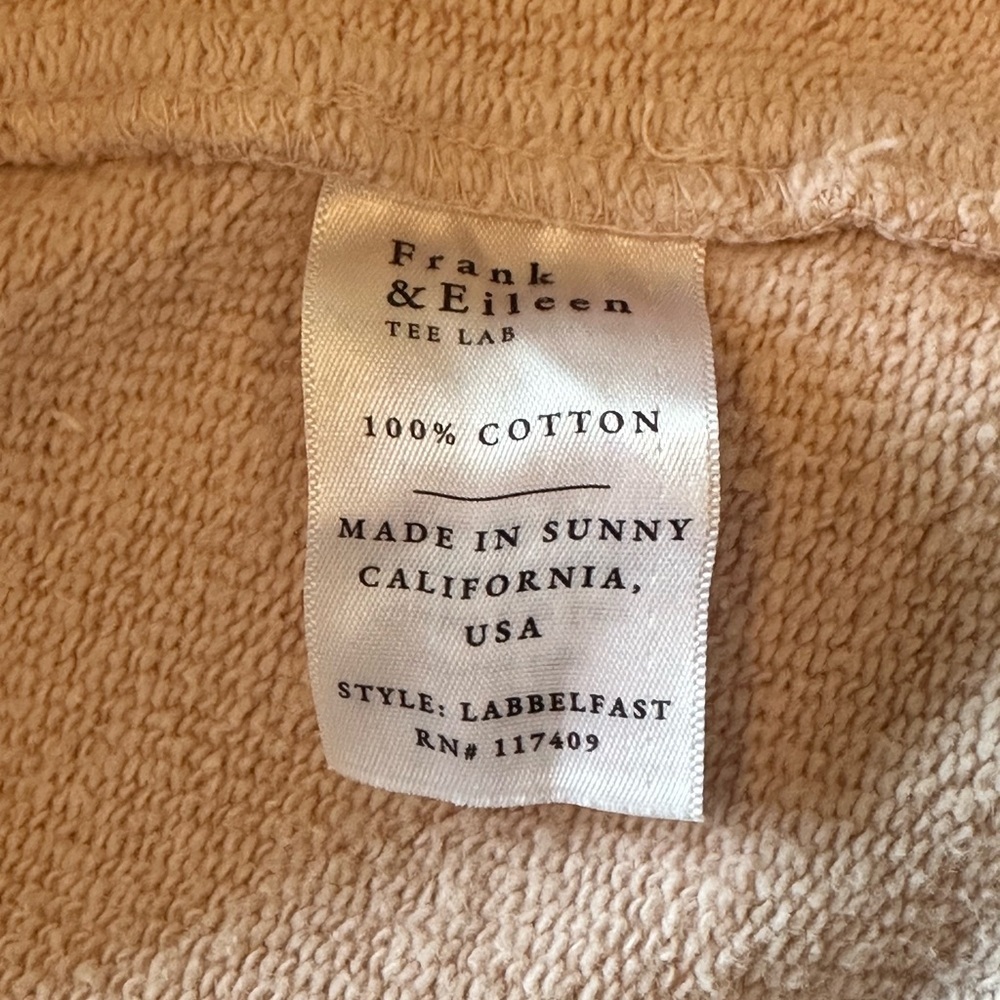 Frank & Eileen NWOT Belfast Sweatshirt Peacoat Taupe Size S - Picture 5 of 5